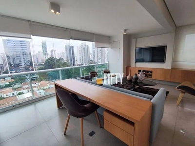 Apartamento com 1 dormitório para alugar, 67 m² por R$ 5.909,16/mês - Brooklin - São Paulo