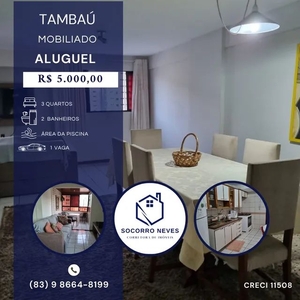 Apartamento para aluguel possui 98 metros quadrados com 3 quartos em Tambaú - João Pessoa