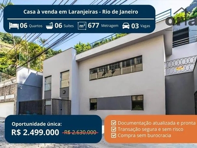 Casa com 6 dormitórios à venda, 677 m² por R$ 2.499.000 - Laranjeiras - Rio de Janeiro/RJ