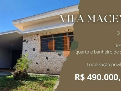 Casa com 3 quartos à venda na rua fernão dias paes leme, 94, vila maceno, são josé do rio preto, 200 m2 por r$ 490.000