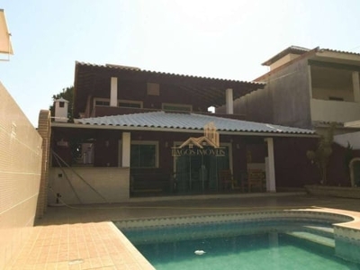 Casa com 5 dormitórios, 330 m² - venda por r$ 850.000,00 ou aluguel por r$ 6.100,00/mês - praia linda - são pedro da aldeia/rj