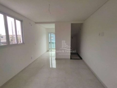 Casa sobreposta superior com 2 dormitórios à venda, 110 m² por r$ 490.000 - vila santa rosa - guarujá/sp