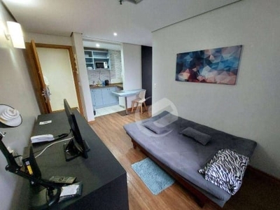 Flat com 1 dormitório para alugar, 44 m² por r$ 3.700,00/mês - centro - santo andré/sp