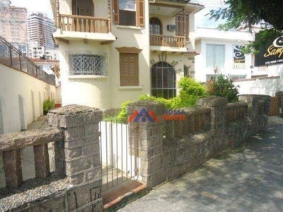 Sobrado com 4 dormitórios, 1 m² - venda por r$ 5.000.000,00 ou aluguel por r$ 17.000,00/mês - gonzaga - santos/sp