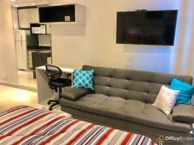Studio com 1 dormitório para alugar, 26 m² por r$ 2.998,00/mês - bethaville i - barueri/sp