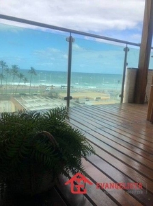 Apartamento, Cobertura duplex, para aluguel, Salvador, Costa Azul, vista mar, 3/4, mobilia