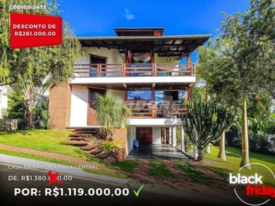 Casa em condomínio fechado com 3 quartos à venda no itoupava central, blumenau , 407 m2 por r$ 1.119.000
