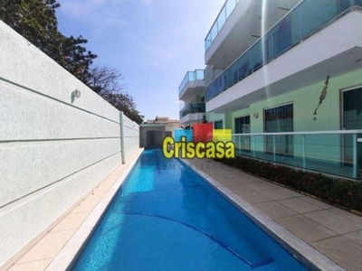 Cobertura à venda, 182 m² por r$ 599.000,00 - palmeiras - cabo frio/rj