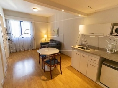 Flat ninety com 33m², 1 dormitório e 1 vaga de garagem no jardim paulista disponível para locação.