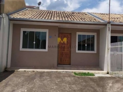 Linda casa para locação em condomínio com 2 quartos, cozinha com projetados, 60m², em piraquara, planta deodoro