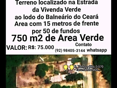 VENDO TERRENO COM 750m2 no Tarumã Açú
