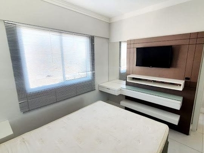 Apartamento de 01 dormitório mobiliado e equipado, com 01 vaga e área de lazer com Piscina e salão de festas no Bairro das Nações, Balneário Camboriú