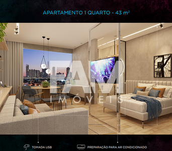 Apartamento de 1 quarto alto padrão tecnológico, com acesso digital ,em ótima localização no Vale do Sereno, Nova Lima, MG