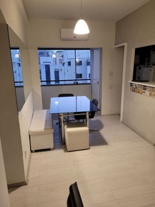 Apartamento Flat 50m 1 dormitorio 1 vaga com lazer e serviços em Moema