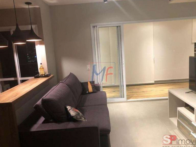 Ref: 14.938 - lindo studio, com 55 m² de área privativa, 1 dormitório, varanda enorme, e bem decorada com móveis planejados, 1 vaga.