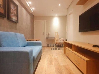 Flat com 1 dormitório para alugar, 42 m² por r$ 3.442,37/mês - centro - são bernardo do campo/sp