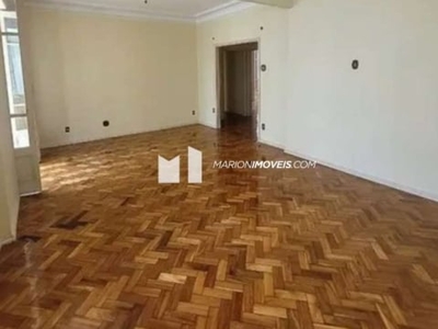 Apartamento à venda no flamengo, rio de janeiro, 5 quartos (1 suíte), 2 salas, banheiro social, 2 varandas, cozinha, área de serviço, frente, sem vag