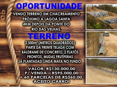 Terreno em Moradas Da Lapinha, Lagoa Santa/MG de 10m² à venda por R$ 95.000,00