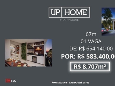 Apartamento à venda com 67 M² 2 quartos( Suites) Vila Mascote - São Paulo - SP R$ 583.40