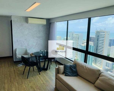 Apartamento com 1 dormitório para alugar, 47 m² por R$ 3.200/mês - Boa Viagem - Recife/PE