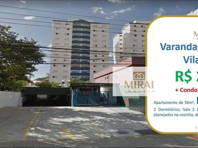 Apartamento com 2 dormitórios para alugar, 54 m² por R$ 2.590/mês - Vila Ema - São José do