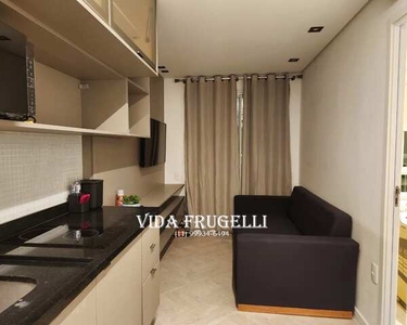 Apartamento studio de 31 m² novo, totalmente mobiliado, com suíte e varanda. Pinheiros Sã