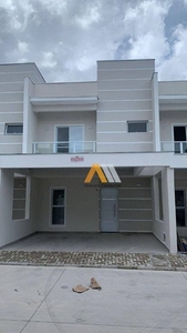 Sobrado com 3 dormitórios para alugar, 118 m² por R$ 3.076,00/mês - Residencial Américo Fi