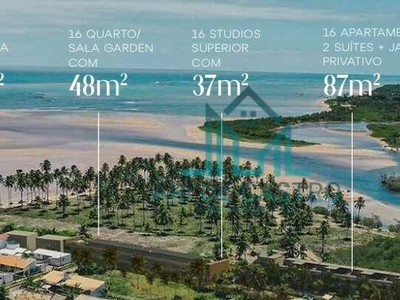 Apartamento Studio 37m² - Condomínio Yntima Baira-mar Praia de Tatuamunha Rota Ecológica d