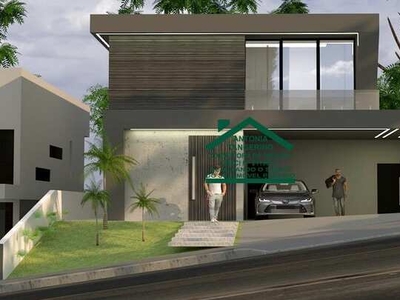 SOBRADO NOVO ALTO PADRÃO ESTILO CONTEMPORÂNEO 300M²AC 4 SUÍTES – CONDOMÍNIO REAL