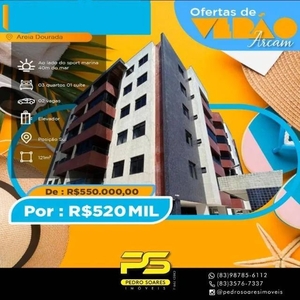 Apartamento à venda, 3 quartos, 1 suíte, Areia Dourada - Cabedelo/PB