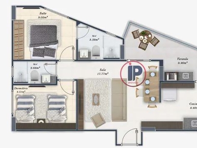 Apartamento com 2 dorms, Tupi, Praia Grande - R$ 490 mil, Cod: 9367