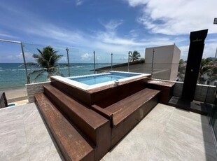 Maravilho apartamento duplex com piscina - 4 suites beira mar tabatinga