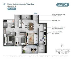Apartamento com 2 quartos à venda no bairro Sobradinho, 80m²