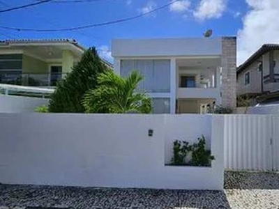 Alugo Casa Duplex ampla 5/4 suítes com churrasqueira e quintal no Centro de Lauro Freitas