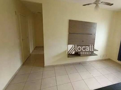 Apartamento com 2 dormitórios para alugar, 50 m² por R$ 1.050,00/mês - Caparroz - São José