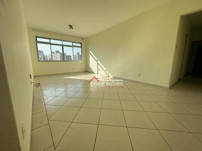 Apartamento em Ponta da Praia, Santos/SP de 140m² 3 quartos para locação R$ 5.500,00/mes