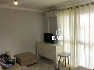 Alugo apartamento de 01 dormitório, suíte, lavabo, vaga demarcada, lazer na Cobertura