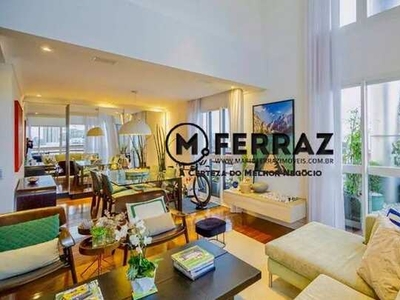 Apartamento duplex encantador de 170m², 3 suítes, 3 vagas no Itaim Bibi