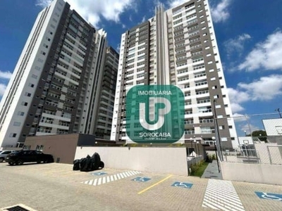 Apartamento com 2 dormitórios, 60 m² - venda por r$ 395.000,00 ou aluguel por r$ 2.391,27/mês - condomínio jr são paulo - sorocaba/sp