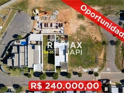 Terreno à venda de 300 m² - residencial phytus - itupeva/sp - r$ 240.000,00