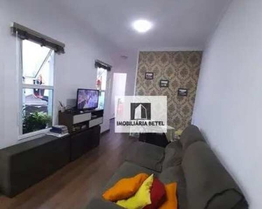 Apartamento com 2 dormitórios para alugar, 50 m² por R$ 1.429,17/mês - Vila Helena - Santo
