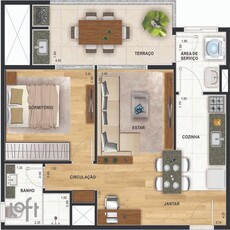 Apartamento à venda em Santana com 60 m², 1 quarto, 1 suíte, 1 vaga