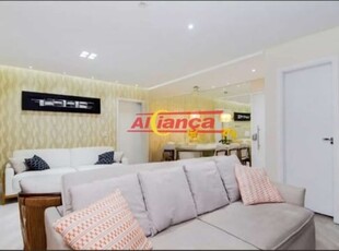 Apartamento para alugar com 122², 03 quartos, suítes, 02 vagas, picanço - guarulhos/sp