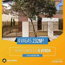 Cobertura com 3 quartos à venda no bairro João Pinheiro, 232m²
