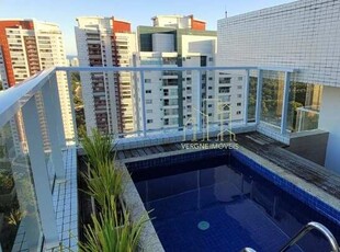 Excelente cobertura mobiliada com três suítes piscina privativa para alugar em Patamares