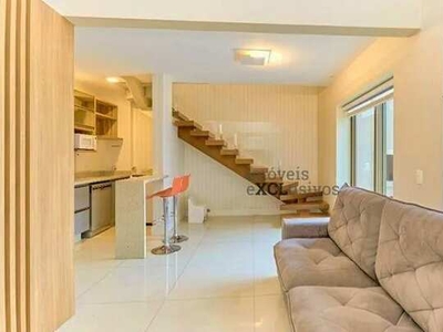 Apartamento com 1 dormitório para alugar, 75 m² por R$ 4.900/mês - Batel - Curitiba/PR