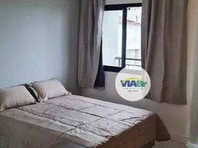 Apartamento Mobiliado Studio 1 Dormitório Metrô Para Alugar, 26m² por R$ 2.033/mês - Movva