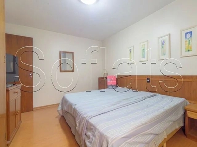 Flat disponível locação ao lado do metrô Consolação com 38m², 1 dormitório e excelentes ac