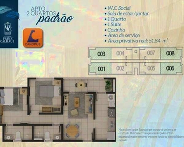 Apartamento para venda com 48 metros quadrados com 2 quartos em Centro - Paço do Lumiar