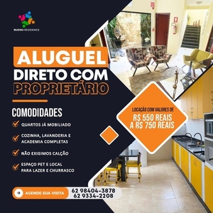 Flat para aluguel com mobília no Setor Coimbra - Goiânia - GO